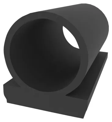 Produktbild von Klebedichtung für Türen und Fenster - Schwarz - 5 Meter - 9 mm Breite - 8 mm Höhe - Omega-Profil - selbstklebende Dichtung