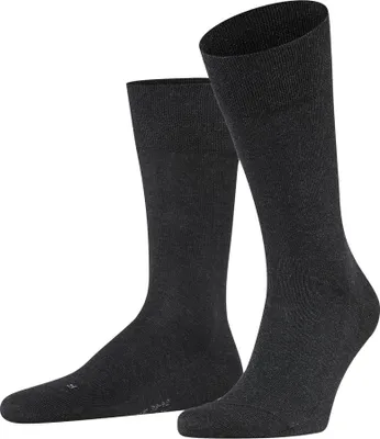 Produktbild von FALKE Herren Socken Sensitive London M So Baumwolle mit Komfortbund 1 Paar, Grau Anthracite Melange 3080, 47-50
