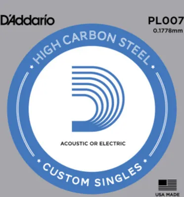Image de D'Addario PL007 - acier lisse .007