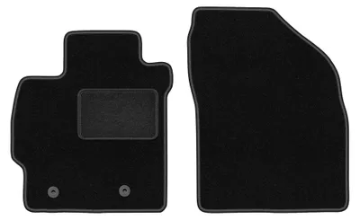 Produktbild von Velours-Fußmatten Vorne für Toyota Auris I 2006-2013 (Schrägheck) – 2-tlg, Schwarz, passgenau – Wielganizator LUX