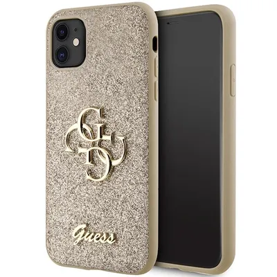 Immagine prodotto di Guess Guhcn61Hg4Sgd Iphone 11 / Xr 6.1 Złoty/Oro Custodia rigida Glitter Script Big 4G