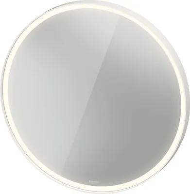 Produktbild von Duravit L-Cube Spiegel mit integrierter Beleuchtung, rund, LED 24W, 900x900x67mm, Weiß Aluminium Matt, LC7376018180000