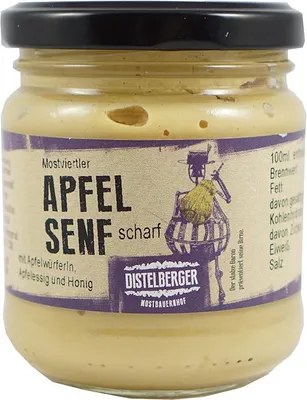 Produktbild von Apfelsenf scharf 200g von Genuss-Bauernhof Distelberger