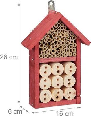 Productafbeelding van Famanu insectenhotel, ontworpen met natuurlijke materialen - geschikt voor bijen, lieveheersbeestjes en vlinders