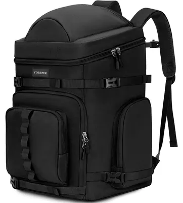 Immagine prodotto di Zaino portascarpe da sci con vano per casco - Con cinghie da zaino - Per sci, pattinaggio, snowboard e pattini in linea