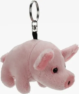 Produktbild von Schlüsselanhänger Plüschtier Schwein 12 cm, Kuscheltiere Stofftiere Schlüsselring Tier
