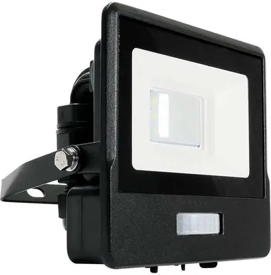 Produktbild von V-TAC 118S-B LED Flutlicht 'V-TAC 118S' mit PIR-Sensor, 10W, 735lm, IP65, für Außenanwendungen