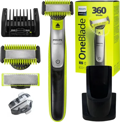 Image de Philips OneBlade Rasoir QP2834 20 avec support Lame de rechange Tondeuse 5en1