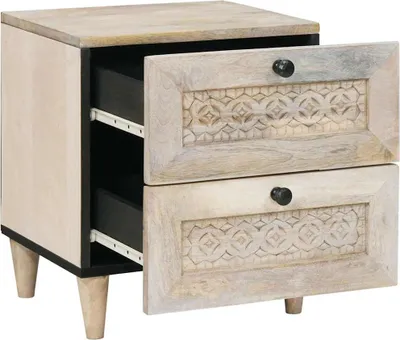 Immagine prodotto di vidaXL Comodino bianco 40 x 33 x 46 cm in materiale derivato dal legno