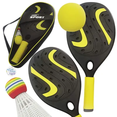 Produktbild von Woopie-Rakete mit Schaumstoffball und Federball – Strand- und Gartenset
