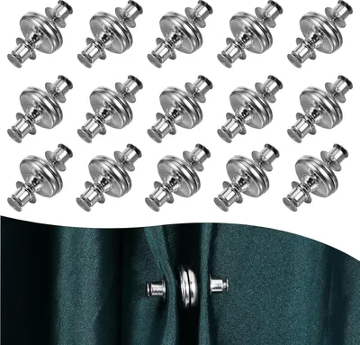 Obrázek produktu pro 15 párů silných magnetických úchytů na závěsy – držáky na závěsy pro domácnost, ložnici, kancelář