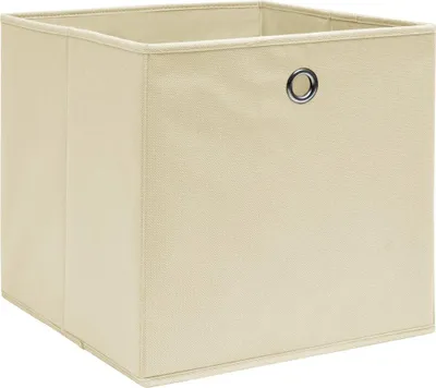 Obrázok produktu pre vidaXL Úložné boxy 10 ks Netkaná textília 28x28x28 cm krémová