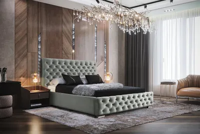 Produktbild von Furmeb24 - CHESTER II 180 x 200 cm - Chesterfield ,  Boxspringbett mit Bettkasten und Holzrahmen Polsterbett ,  Doppelbett mit h¶her Kopsttze - Ohne Matraze - (Magic Velvet 2217)