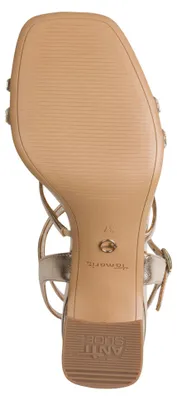 Produktbild von Tamaris Damen Sandalette mit Strass T-Steg und Karree Spitze 1-28344-46, Größe:38 EU, Farbe:Gold