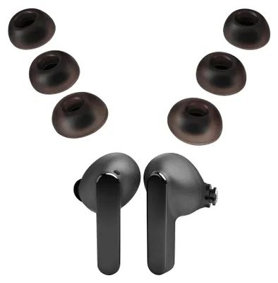 Produktbild von kwmobile 6x Silikonaufsätze für JBL Live Pro 2 TWS - Ersatz Ohrstöpsel - Ear Tips für In-Ear Kopfhörer - Zubehör Ersatzpolster in Rosa