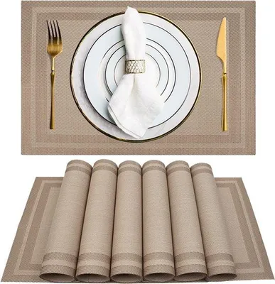 Immagine prodotto di Tappetini antiscivolo resistenti al calore, set da 8 pezzi, lavabili, Ø45x30 cm, PVC