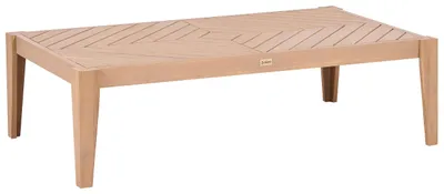 Obrázok produktu pre BELIANI, konferenčný stolík, svetlohnedý, akáciové drevo, olejovaný povrch, obdĺžnikový tvar, 123x68 cm, vzhľad drevených lamiel, moderný dizajn, odkladací stolík vhodný na vonkajšie použitie, do záhrady, na balkón alebo terasu