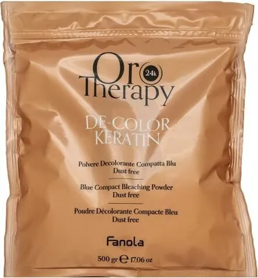 Zdjęcie produktu dla Fanola Oro Therapy 24k De-Color Keratin Highlighting Powder do rozjaśniania włosów 500 g
