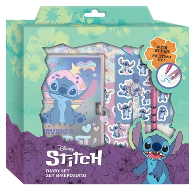Produktbild von Lilo & Stitch Tagebuch mit Schloss, Zauberstiften und Aufklebern