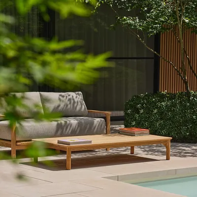 Produktbild von Garten-Couchtisch aus Teakholz