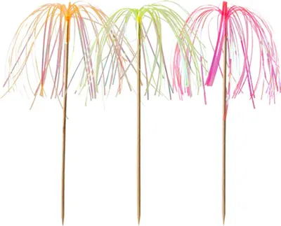 Produktbild von Papstar Deko Picker Feuerwerk neon 3farbig Höhe 15cm 100 Stück