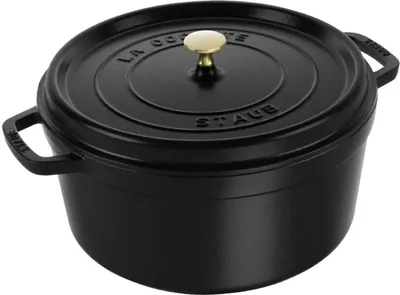 Produktbild von STAUB Runde Cocotte aus Gusseisen 34 cm Schwarz