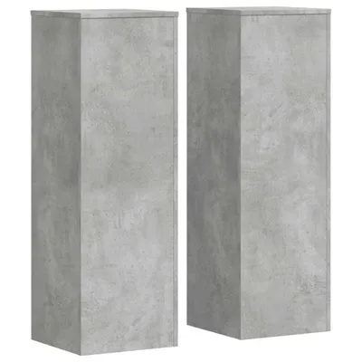 Obrázek produktu pro vidaXL Stojan na rostliny 2 ks. Betonový šedý 33x33x100 cm Materiál na bázi dřeva