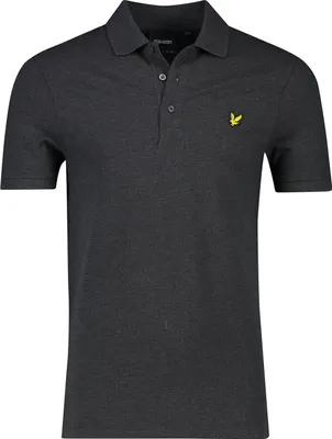 Produktbild von Lyle & Scott Polo grau melierte Baumwolle mit Logo