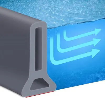 Immagine prodotto di Ibenzoa® Pavimento doccia impermeabile grigio, 105 cm – Sistema di impermeabilizzazione per pavimenti di doccia e bagni, con guarnizione in silicone