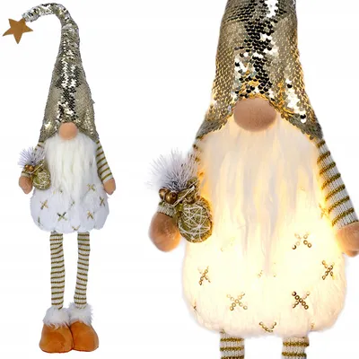 Image de Père Noël décoratif, 78 cm, grand, blanc, lumineux