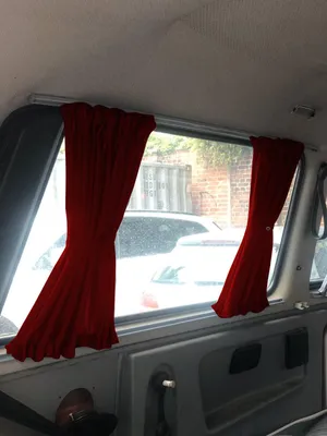 Produktbild von Maß Gardinen für VW T3 Transporter Multivan Caravelle (705) in Weinrot