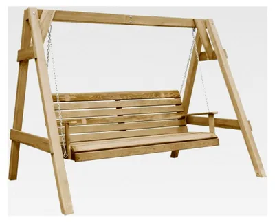 Produktbild von Hollywoodschaukel aus imprägniertem Kiefernholz, Gartenschaukel 205x150x157 cm