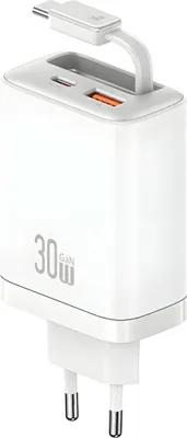 Obrázek produktu pro Nabíječka Usams Xiang Series Cc296 30W 1Xusb-C 1Xusb-A + Usb-C kabel bílá