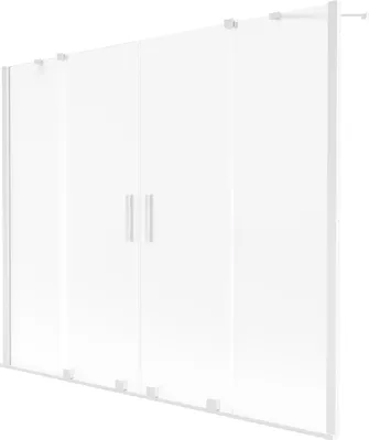 Produktbild von Mexen Velar Duo Duschabtrennung 2-flügelig verschiebbar 170 x 150 cm, Frost, Weiß - 896-170-000-32-20