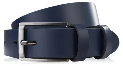 Produktbild von Herren Jeansgürtel 100 cm dunkelblau aus Leder mit Schnalle Paolo Peruzzi PG-03-DBBL-100