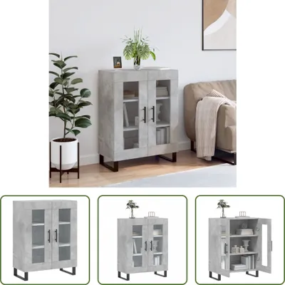 Produktbild von The Living Store Sideboard Betongrau 69,5x34x90 cm Holzwerkstoff