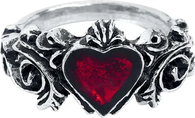 Produktbild von Alchemy Gothic Ring Damen Betrothal silberfarben Geschenke, Gothic Hartzinn S