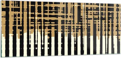 Produktbild von Bilder auf glas - Einteilig - Abstraktion Weiß Gürtel - 100x40cm - Glasbilder - Wandbilder - Bilder - zum Aufhängen bereit - Wanddekoration aus Glas - Glas Bilder - Wandbild auf Glas - GAB100x40-4857