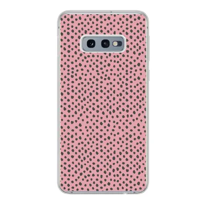 Produktbild von MuchoWow® Handyhülle Schutzhülle Hülle für Samsung Galaxy S10e Polka dots - Rosa - Schwarz Silikon Softcase Handy Hülle - Handy