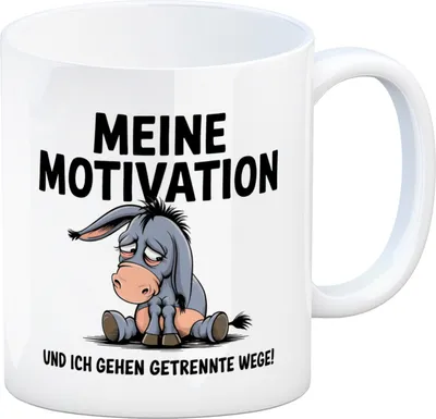 Produktbild von Trauriger Esel - Keine Motivation Kaffeebecher