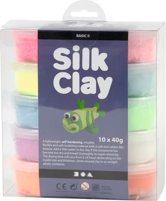 Produktbild von Silk Clay® Basic Farben II 10x 40 g