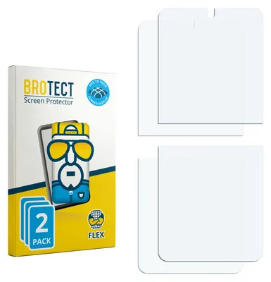 Produktbild von 2x BROTECT Fullscreen Schutzfolie für Motorola Razr 40 Displayschutz Folie Fullcover Klar Transparent