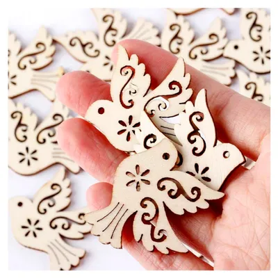 Produktbild von 10 Stück Holzstücke für Scrapbooking und Kartenherstellung