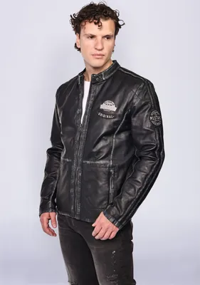 Produktbild von Mustang Lederjacke 31020185 Herren black XXL