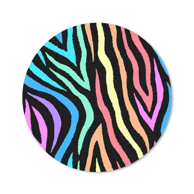 Produktbild von MuchoWow® Mauspad Mousepad Muster - Zebra - Farben 50x50 cm - Mousepads - Maus Mat - Pad - Mausunterlage - Vinyl