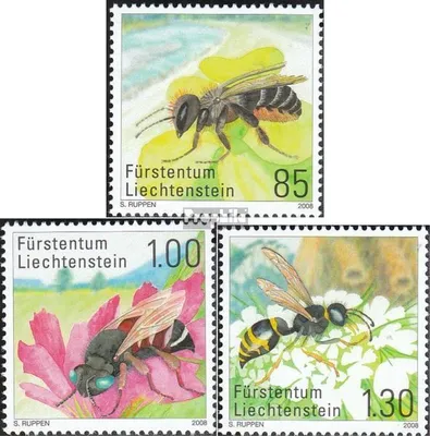 Produktbild von Briefmarken Liechtenstein 2008 Mi 1482-1484 (kompl.Ausg.) gestempelt Bienen