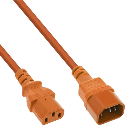 Immagine prodotto di Cavo di prolunga InLine® IEC, da C13 a C14, arancione, 2 m