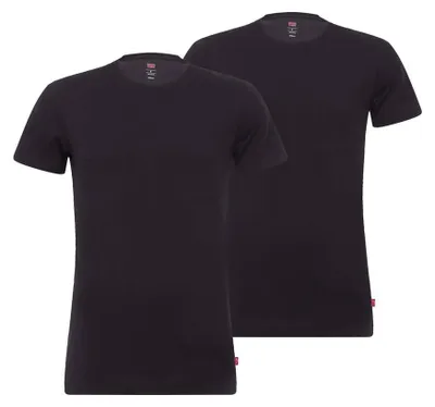 Obrázok produktu pre Pánske tričká Levi's, 2 ks v balení, základné tričko s okrúhlym výstrihom, čierne (884) M
