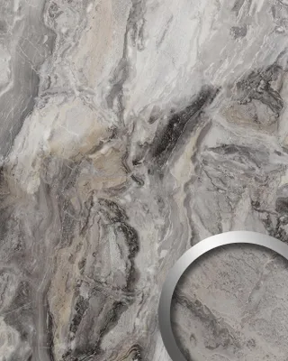 Produktbild von WallFace 19340 MARBLE ALPINE Wandverkleidung in Marmor Optik glänzend grau 2,6m2