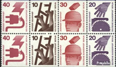 Produktbild von Briefmarken Berlin (West) 1974 Mi Hbl17 postfrisch Unfallverhütung